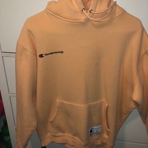 Champion/Supreme cream orange hoodie